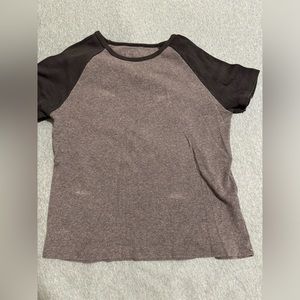 Women’s tee. Gray/black. No size marked but fits like a small